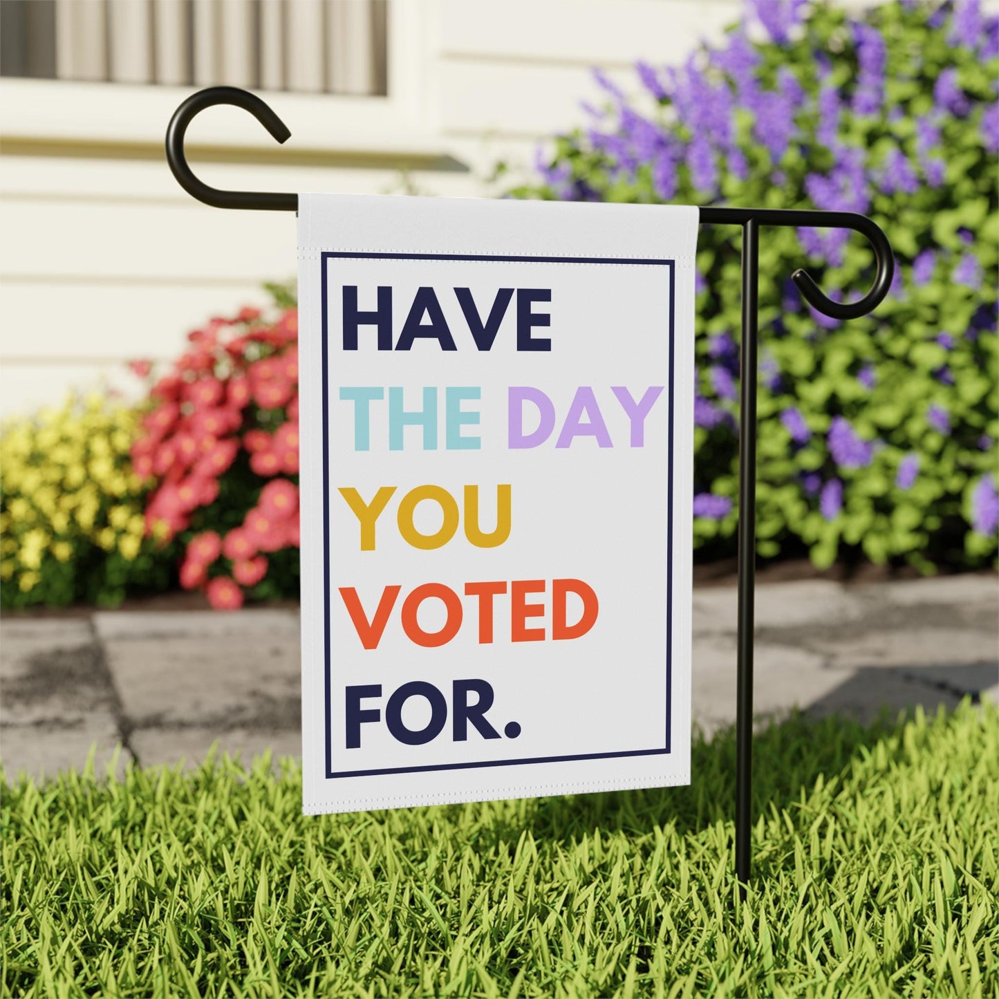 Anti Trump garden banner