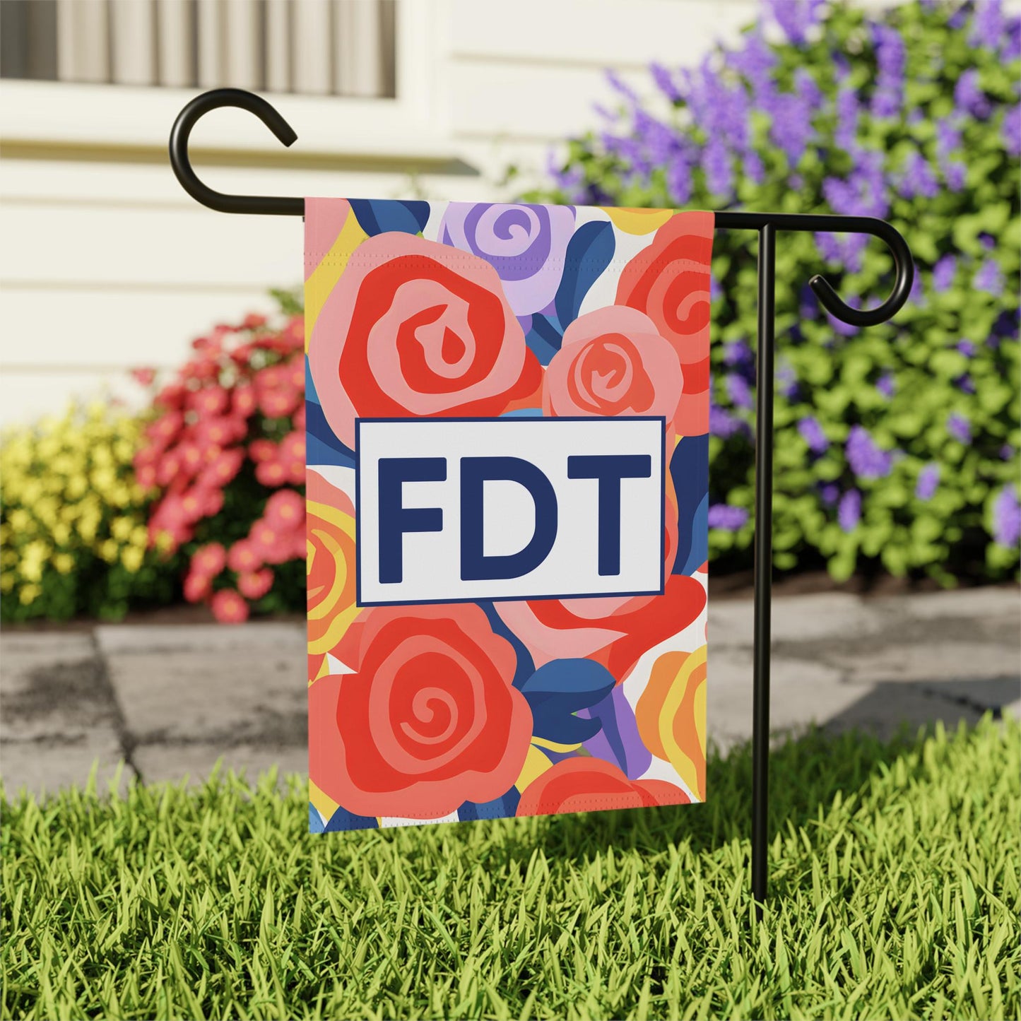 Subtle fuck trump FDT floral yard sign resist anti fascism garden flag FDT Deport Elon Musk merch Subtle Fuck Trump fuck the patriarchy