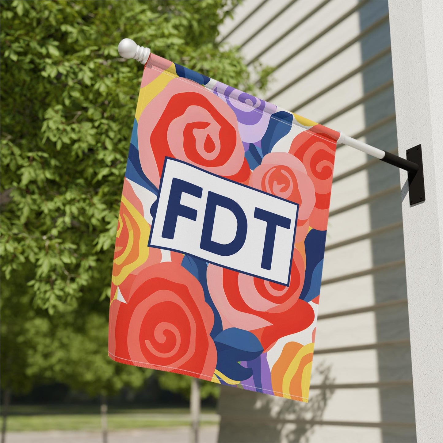 Subtle fuck trump FDT floral yard sign resist anti fascism garden flag FDT Deport Elon Musk merch Subtle Fuck Trump fuck the patriarchy