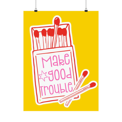 Make good trouble art print social justice wall art resist fascism printable poster f*ck ICE merch f*ck Trump art print activist gift idea