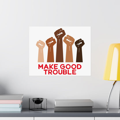Make good trouble art print social justice wall art resistance movement printable poster f*ck ICE merch anti fascism gift activist wall art
