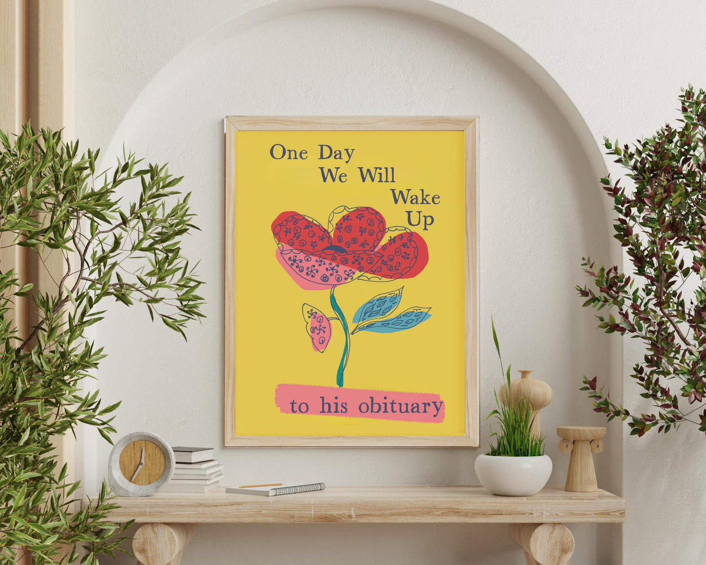 Funny anti Trump art print subtle f*ck Trump gift idea anti war wall art no kings America protest poster political wall art resist fascism