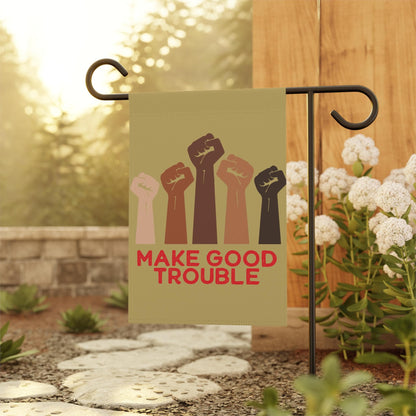 anti fascism garden banner anti Trump flag