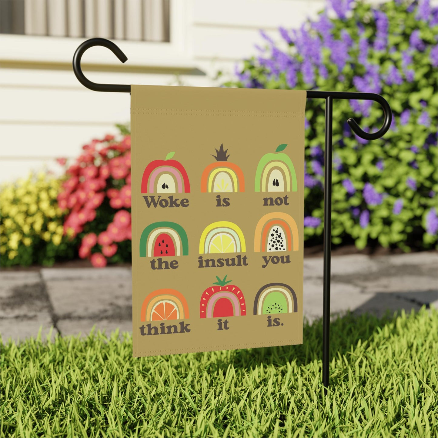 Woke house flag anti republican garden banner anti racism yard sign political activist gift idea feminist house flag anti MAGA sign resist