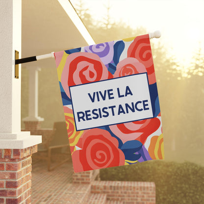 Vive la resistance house flag resist fascism garden banner anti Trump flag foxtrot delta tango yard sign not my president flag pro democracy