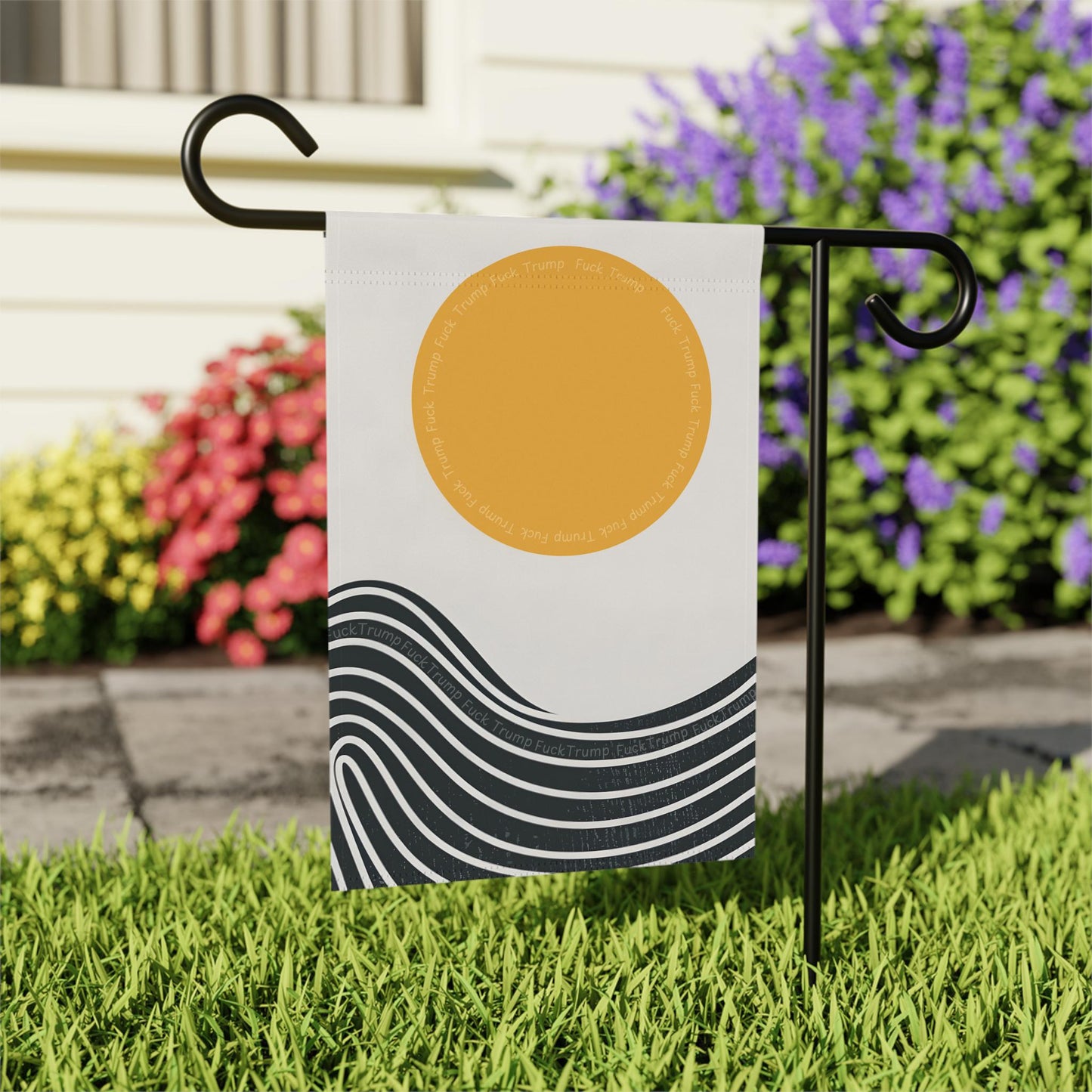 leopards eating face house flag