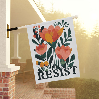 Resist house flag anti Trump garden banner anti fascism house flag defend democracy yard sign political activist gift idea anti war flag
