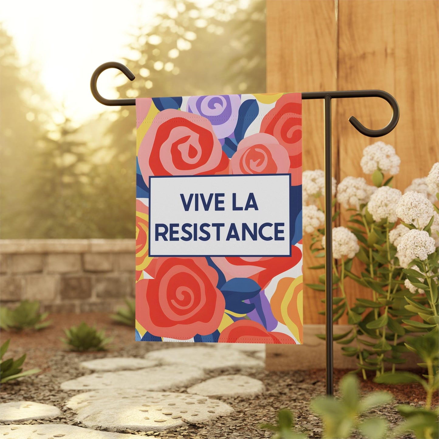Vive la resistance garden flag Anti-Trump yard sign Subtle Fuck Trump house flag Anti-fascism garden decor Progressive gardener gift