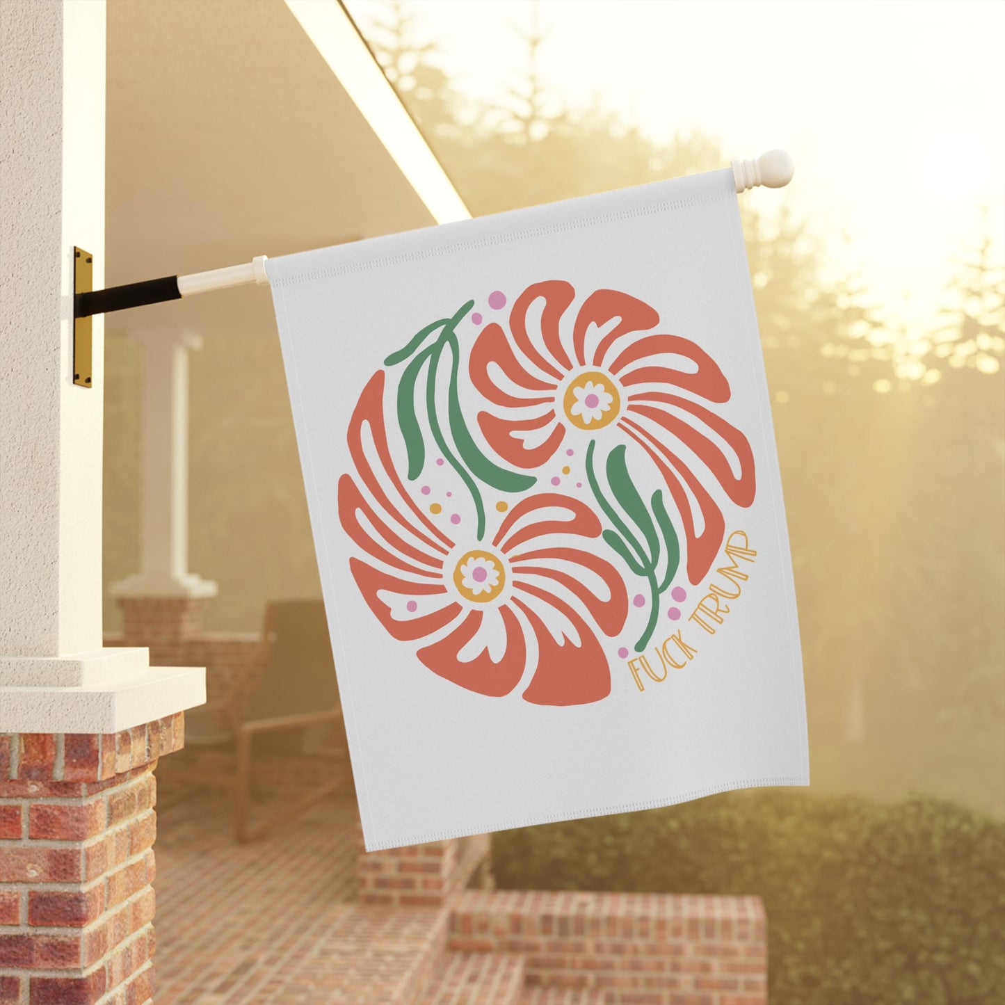 Subtle Fuck Trump garden flag Anti-Trump political yard sign FDT Anti-Trump house flag Pro-democracy activist gift Anti-fascism banner