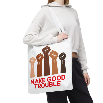 Make good trouble tote bag anti fascism gift idea f*ck fascists merch anti Trump tote resist merch tax the rich gift idea defend democracy