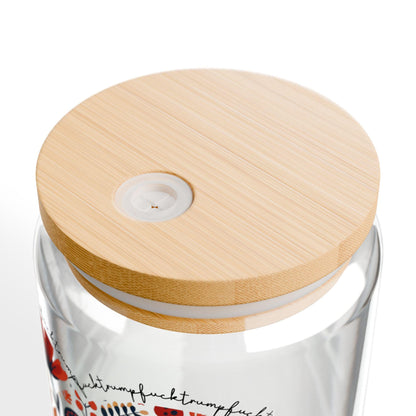 Subtle f*ck Trump travel glass anti-MAGA anti-fascism tumbler funny liberal feminist gift progressive mug deport elon musk f*ck ICE