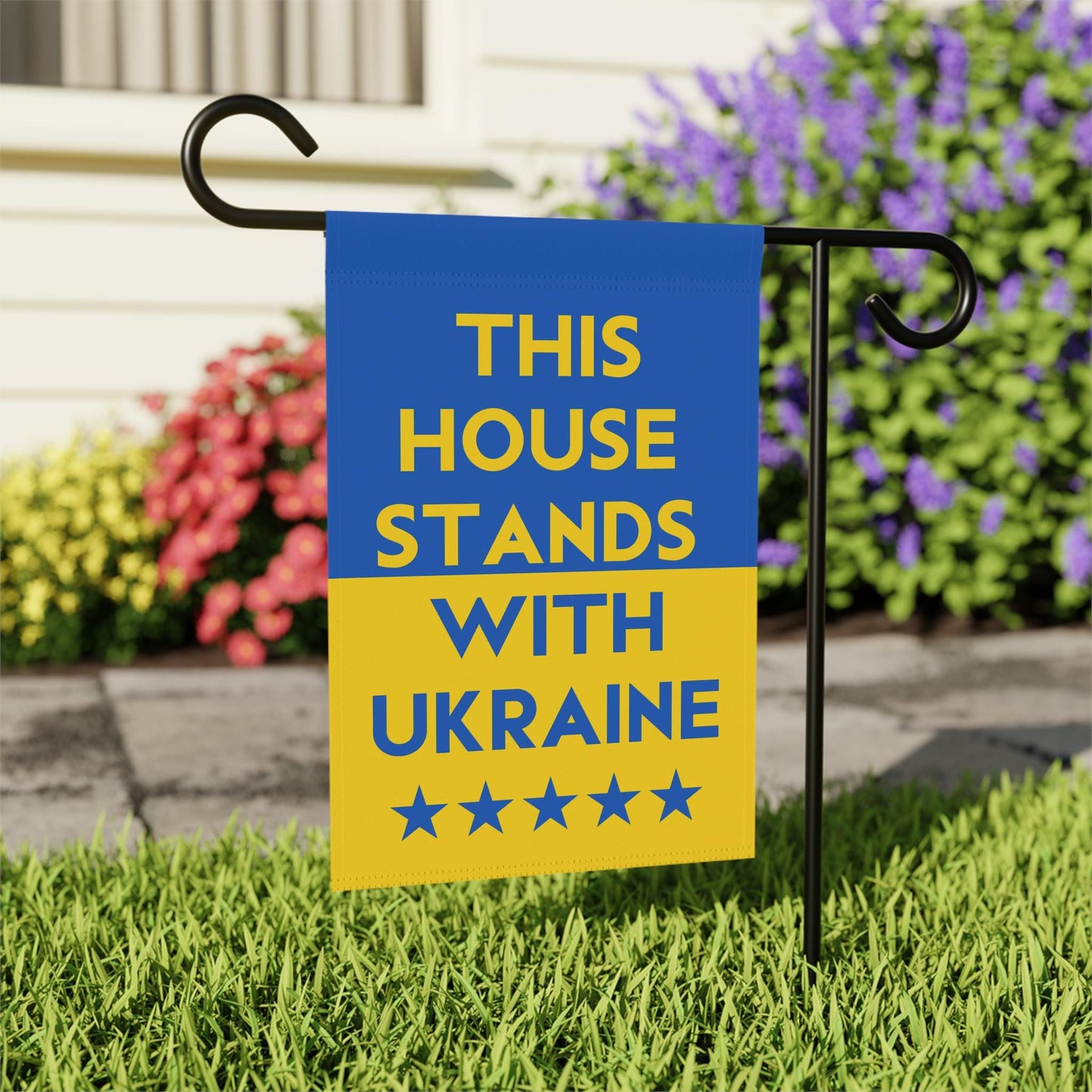 anti war garden banner