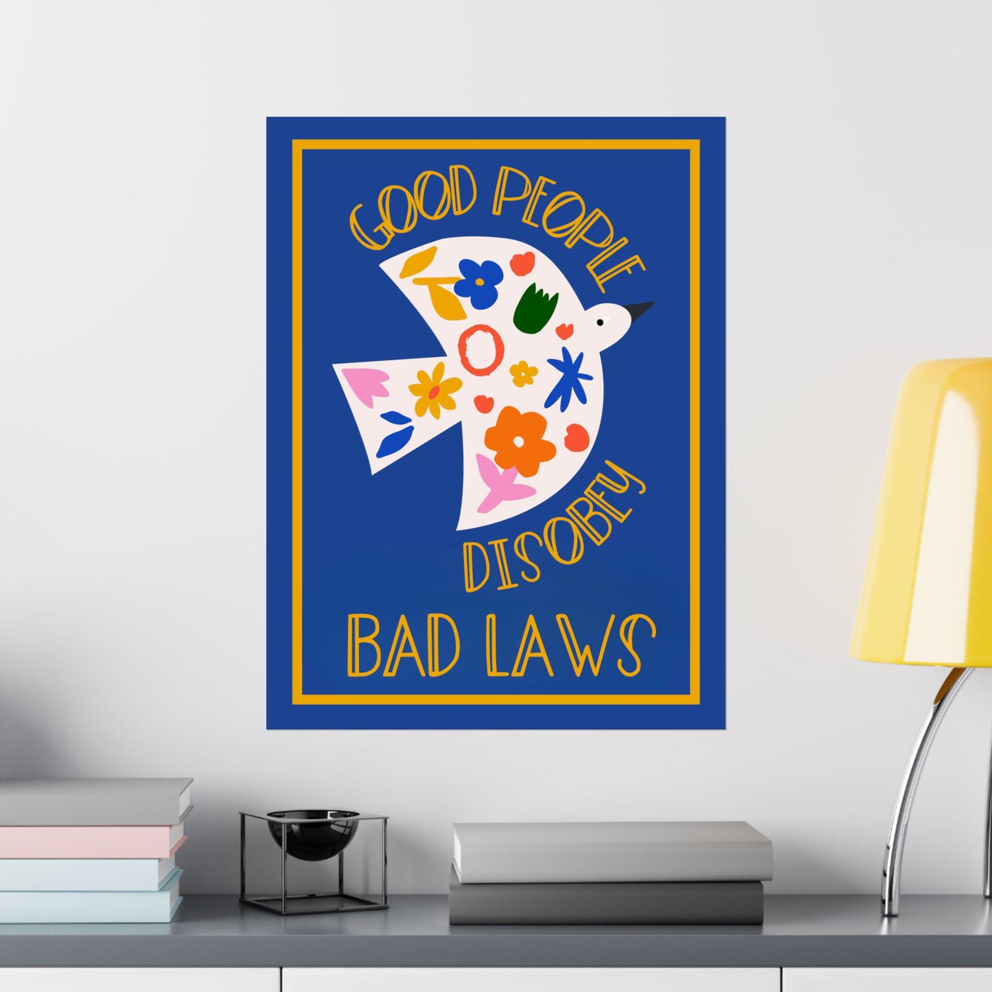 Anti fascism wall art anti war art print free Palestine poster anti Trump wall art political gift idea anti genocide art print pro democracy