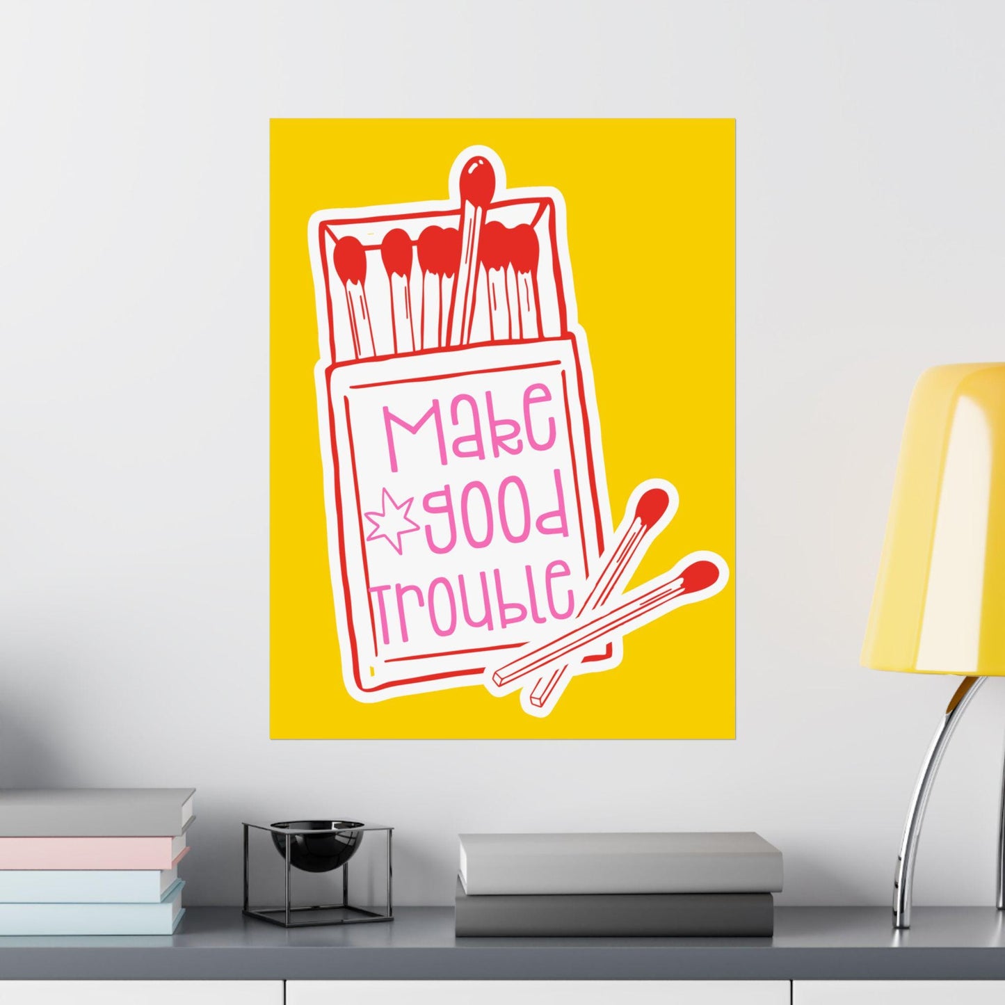 Make good trouble art print social justice wall art resist fascism printable poster f*ck ICE merch f*ck Trump art print activist gift idea