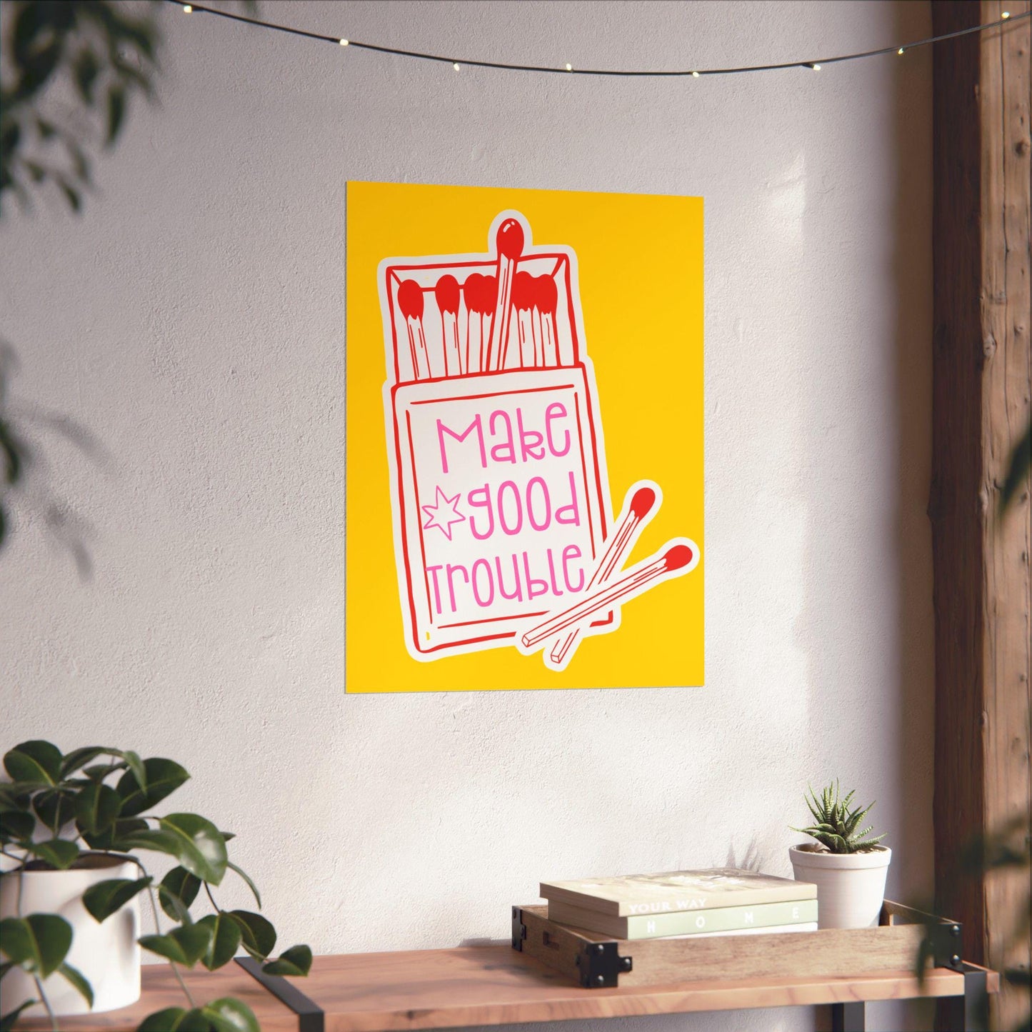 Make good trouble art print social justice wall art resist fascism printable poster f*ck ICE merch f*ck Trump art print activist gift idea