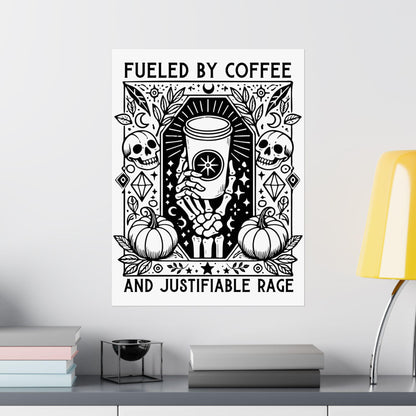 Feminist wall art coffee lover art print activist gift idea womens rights print witchy feminist merch anti fascist wall art resist poster
