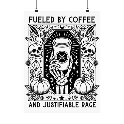 Feminist wall art coffee lover art print activist gift idea womens rights print witchy feminist merch anti fascist wall art resist poster