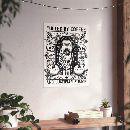 Feminist wall art coffee lover art print activist gift idea womens rights print witchy feminist merch anti fascist wall art resist poster