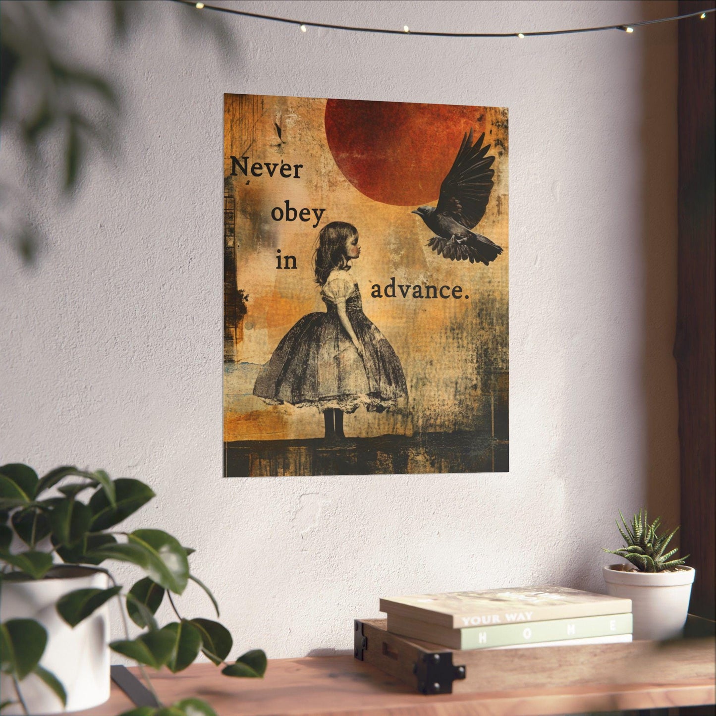 Never obey in advance wall art anti fascism art print anti Trump printable political art liberal gift idea revolutionary art anti capitalist