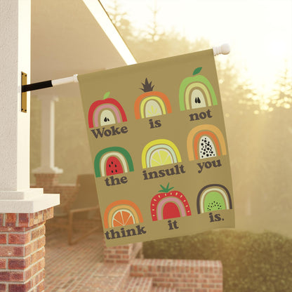 Woke house flag anti republican garden banner anti racism yard sign political activist gift idea feminist house flag anti MAGA sign resist