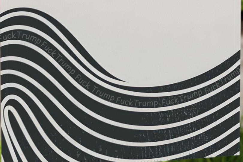 Subtle Fuck Trump garden flag Progressive gardener gift FDT Anti-MAGA house flag Activist feminist home decor FDT Anti-fascism gift