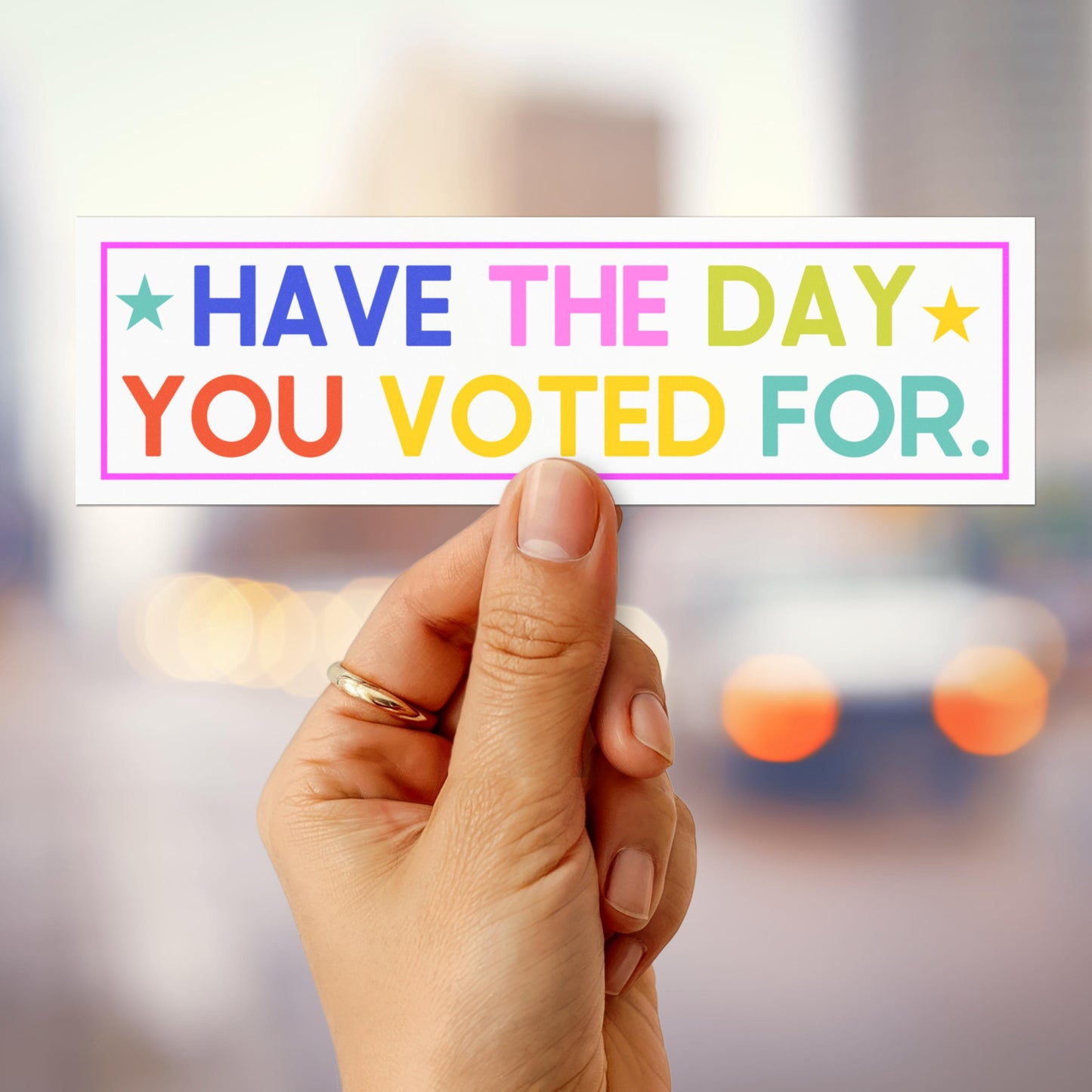 political gift idea feminist car decal leopards eating faces