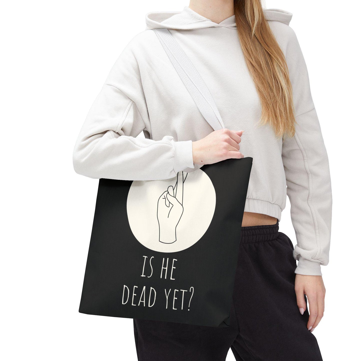 Is he dead yet tote bag anti Trump gift not my president merch 8647 tote subtle f*ck Trump merch foxtrot delta tango tote funny political