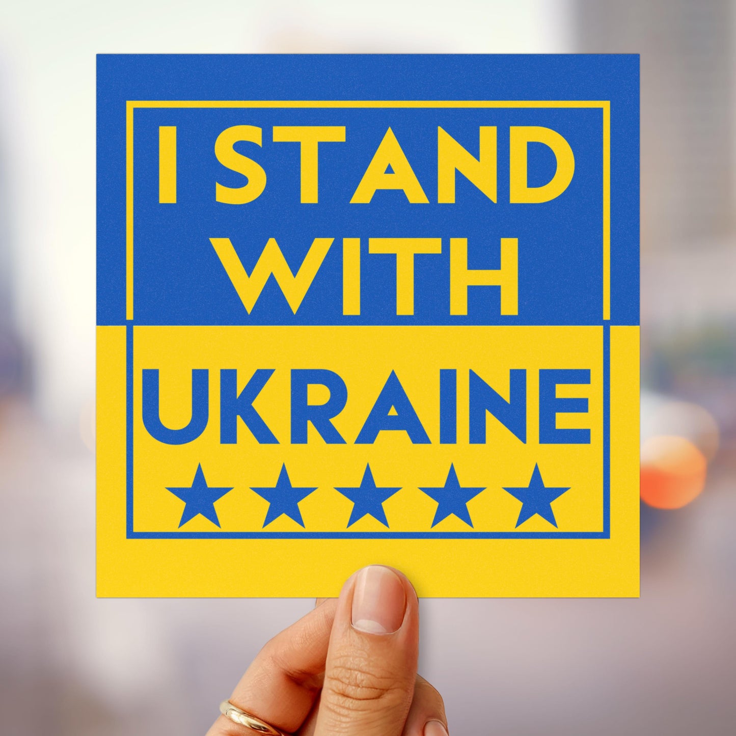 Stand with Ukraine car magnet anti war car decal