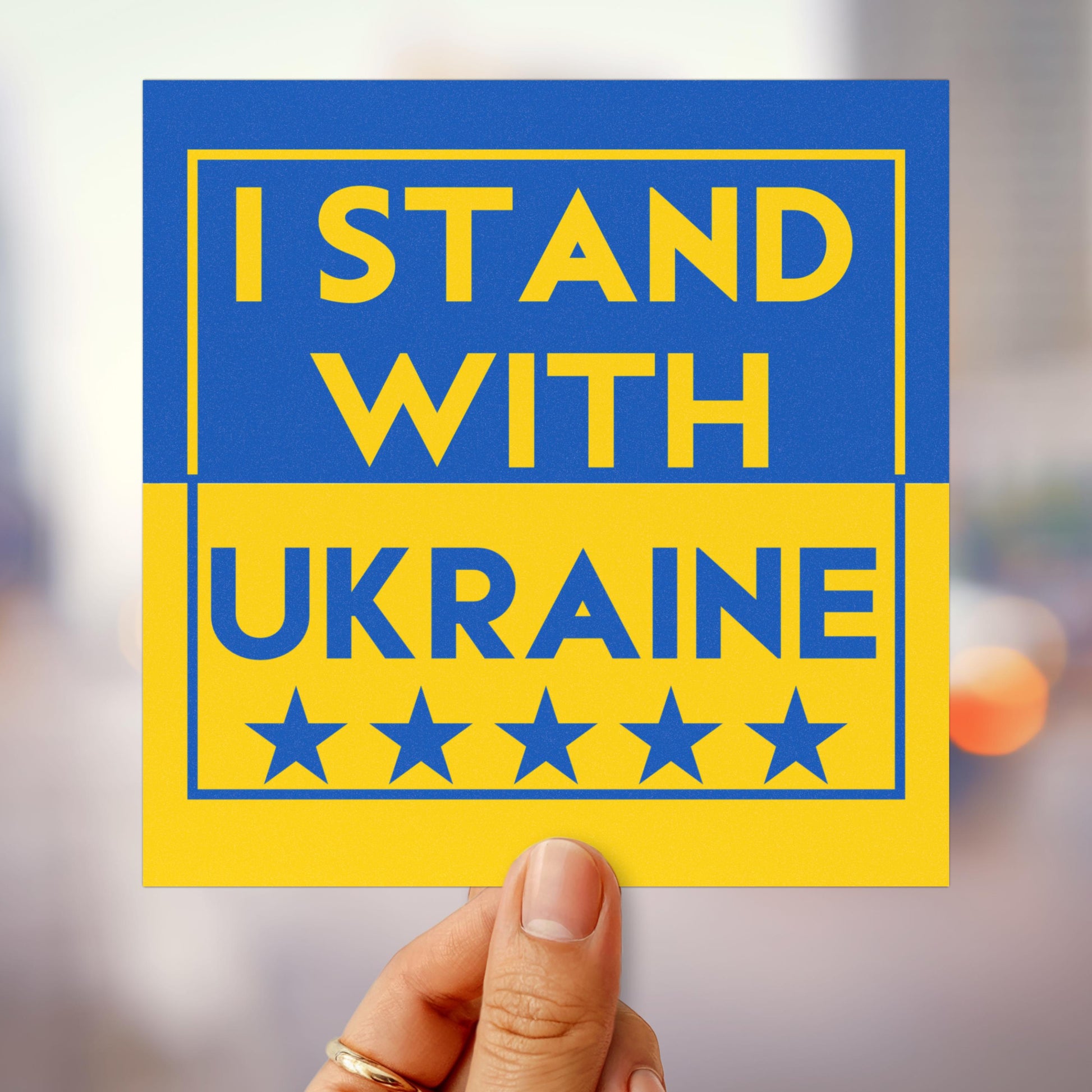 Stand with Ukraine car magnet anti war car decal