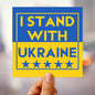 Stand with Ukraine car magnet anti war car decal