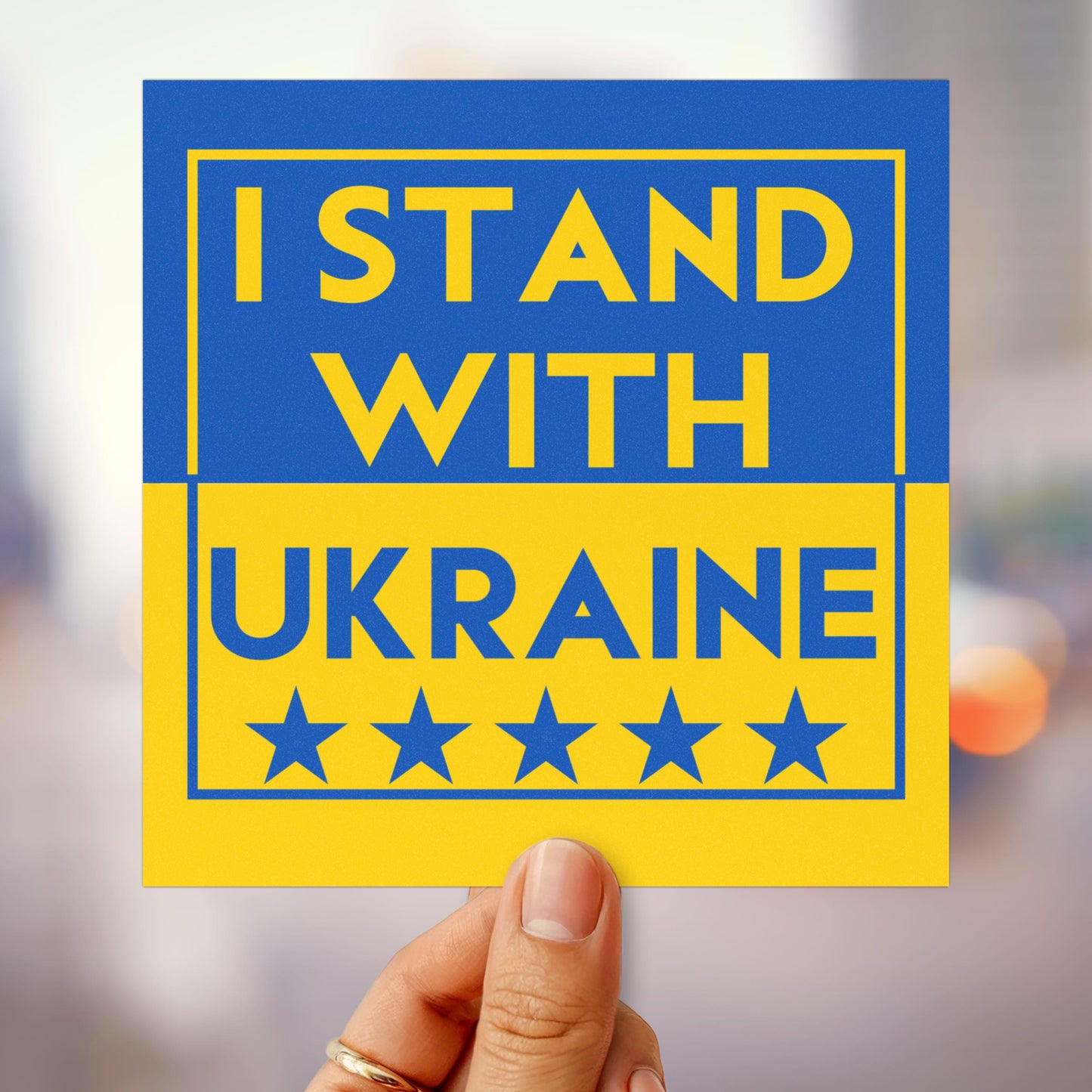 Stand with Ukraine car magnet anti war car decal