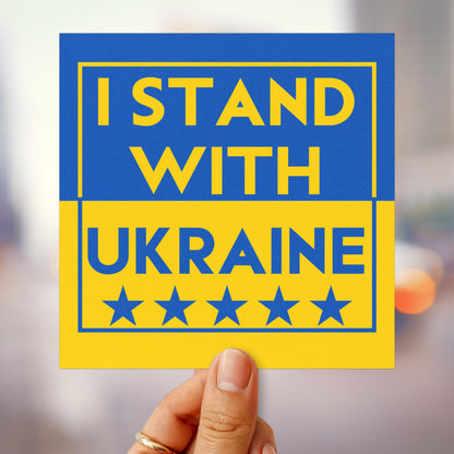 Stand with Ukraine car magnet anti war car decal