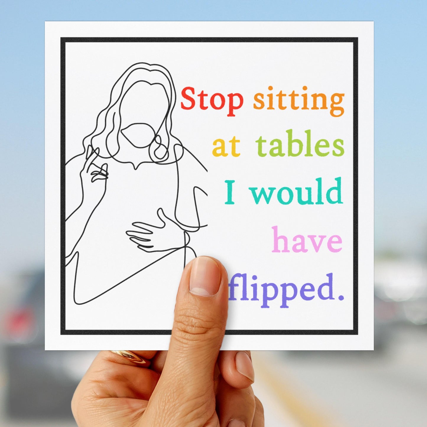 anti nationalism bumper sticker Jesus was liberal gift idea