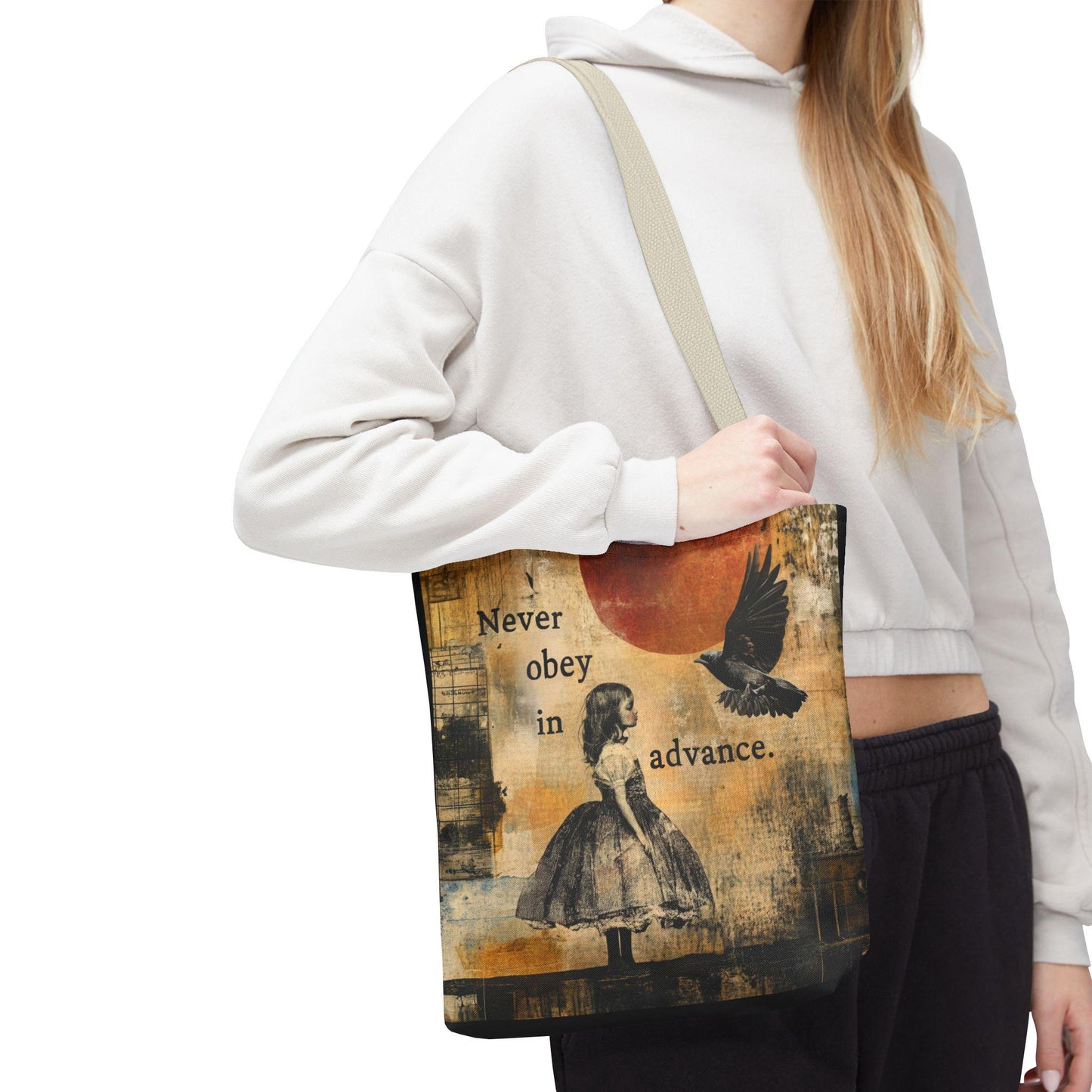 Never obey in advance tote bag anti fascism merch anti Trump tote defend democracy gift idea no kings in America tote lock him up gift FDT