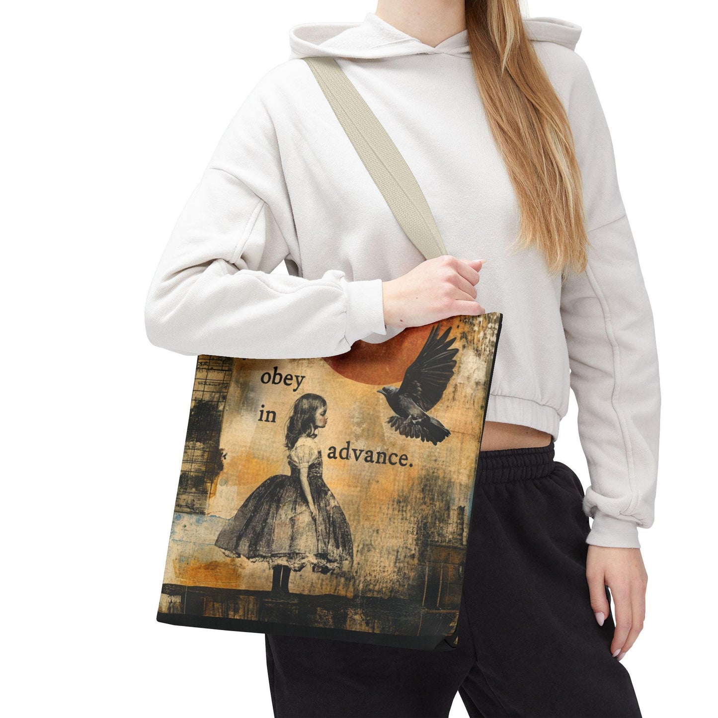 Never obey in advance tote bag anti fascism merch anti Trump tote defend democracy gift idea no kings in America tote lock him up gift FDT