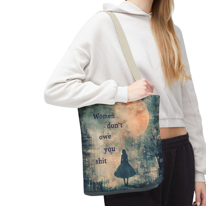 Feminist tote bag women don't owe you sh*t gift womens rights merch destroy the patriarchy tote fundamental rights gift well behaved women