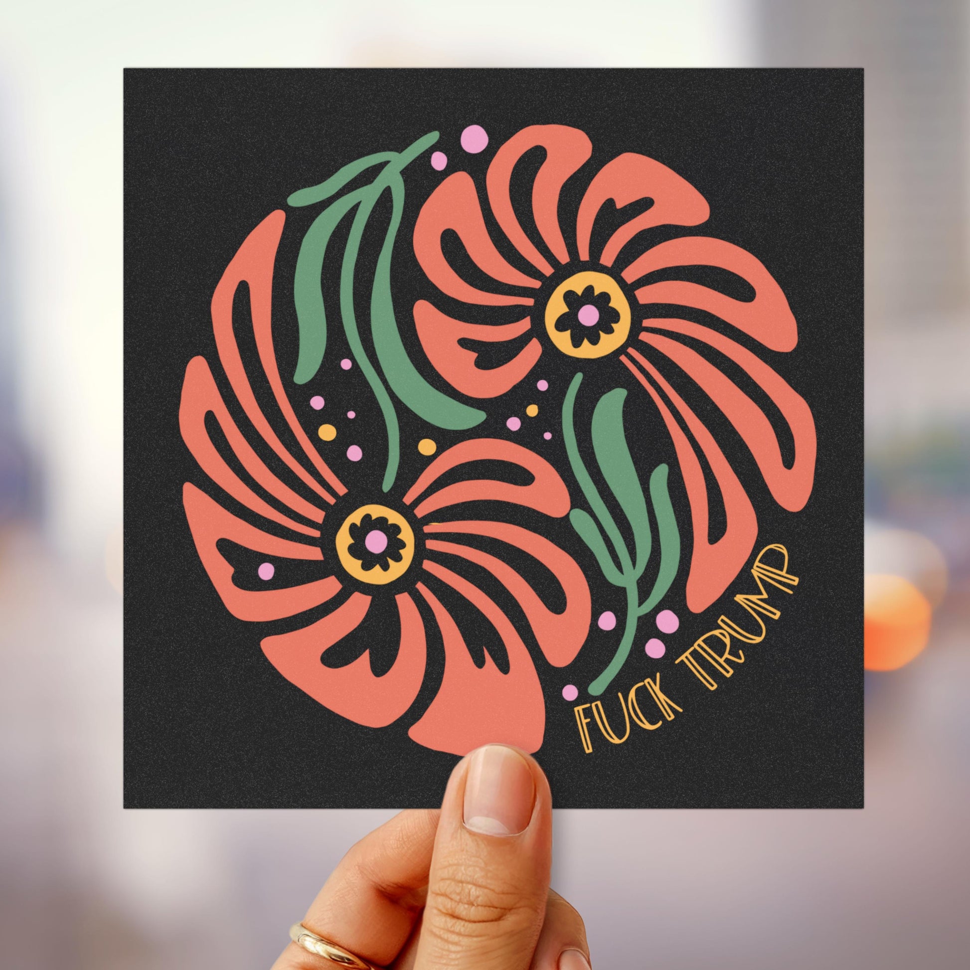 Subtle fuck Trump car magnet anti Trump bumper sticker