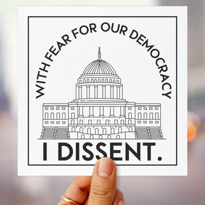 I dissent car magnet Notorious RBG bumper sticker anti fascism car magnet legal gift idea attorney magnet defend democracy decal feminist