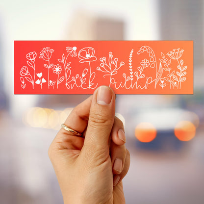 Subtle fuck trump car magnet FDT bumper sticker