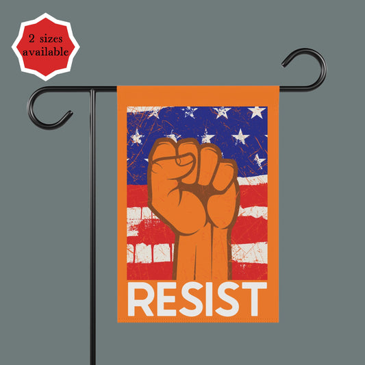 Resist political house flag Anti-Trump garden decor Make good trouble yard sign Anti-fascism garden decor Subtle Fuck Trump feminist gift