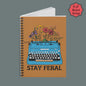 Stay Feral feminist journal FDT notebook Leopards eating faces party gift funny feminist gift childless cat lady f*ck the patriarchy