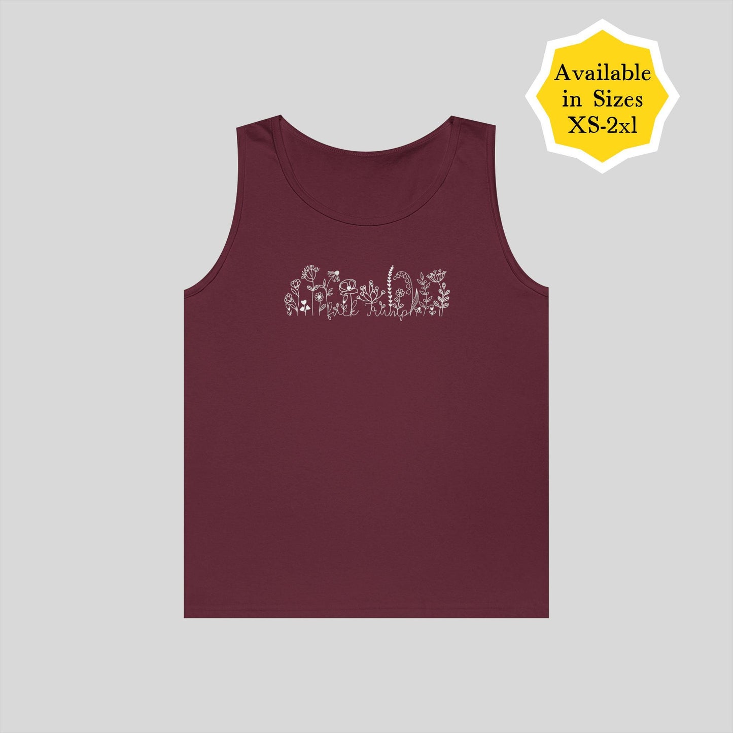 Subtle fuck Trump tank top Anti-Trump flower shirt resist fascism tee protest merch anti-MAGA activist tee fuck the patriarchy pro-democracy