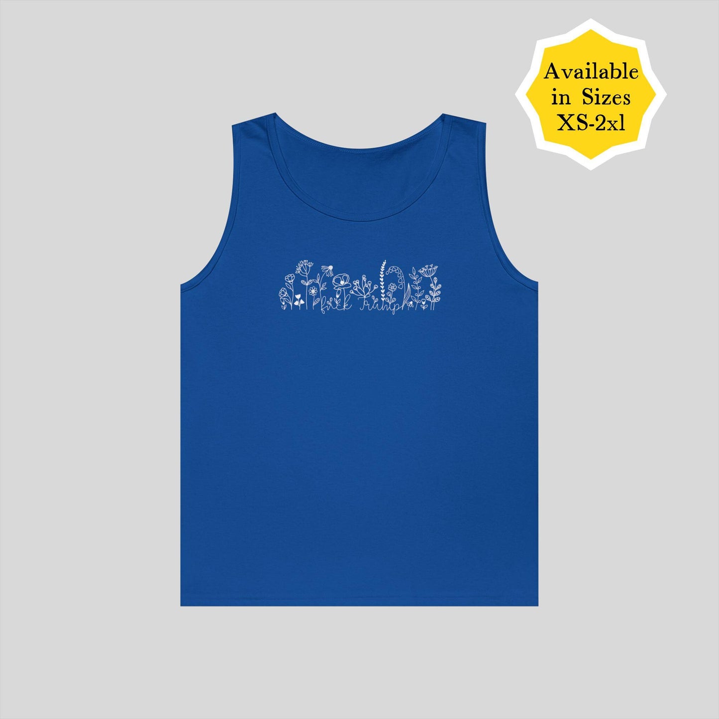 Subtle fuck Trump tank top Anti-Trump flower shirt resist fascism tee protest merch anti-MAGA activist tee fuck the patriarchy pro-democracy