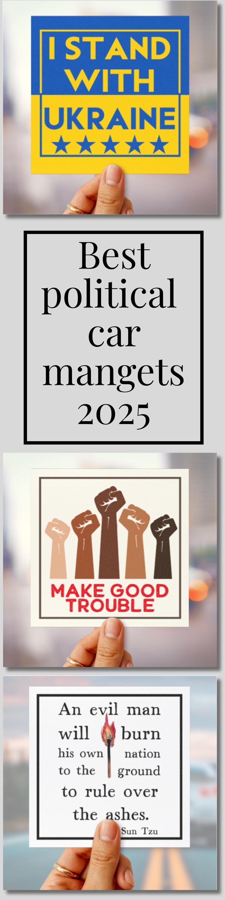 Stand with Ukraine car magnet FDT bumper sticker anti war car decal anti Trump car magnet activist gift idea f*ck donald trump car magnet