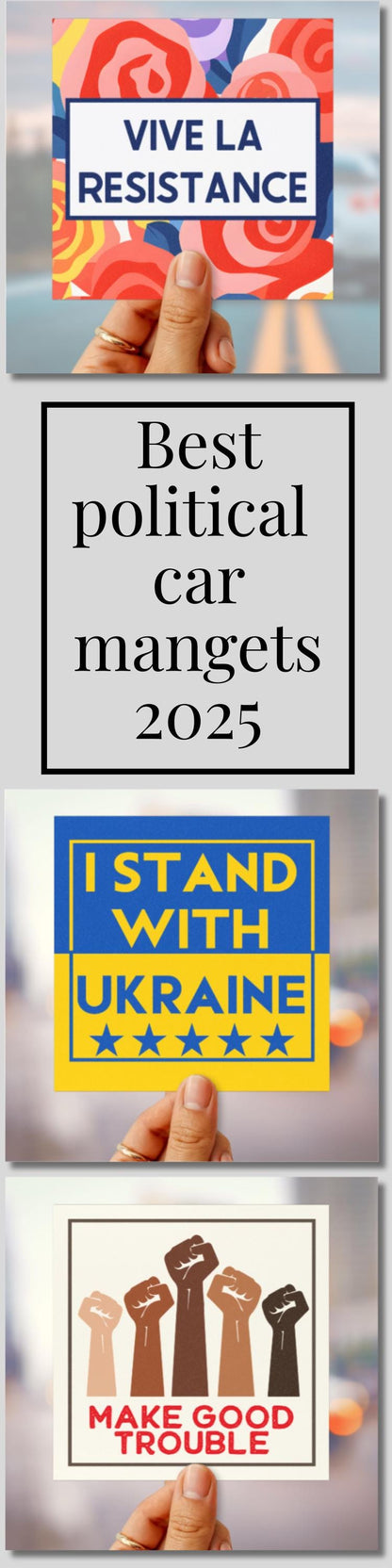 Vive la resistance car magnet anti Trump bumper sticker resist car decal revolutionary car magnet political gift idea feminist car magnet