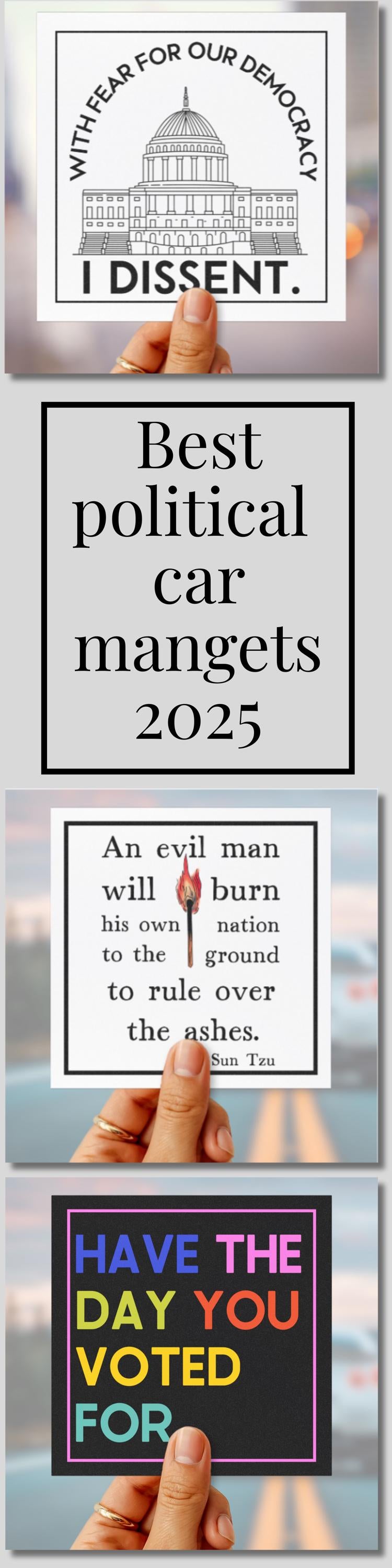 I dissent car magnet anti Trump bumper sticker FDT car decal pro democracy car magnet RGB feminist gift idea political car magnet f*ck Trump