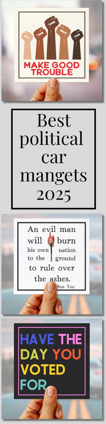 Make good trouble car magnet anti Trump bumper sticker hands off protest car magnet anti capitalist gift idea feminist car magnet resist FDT