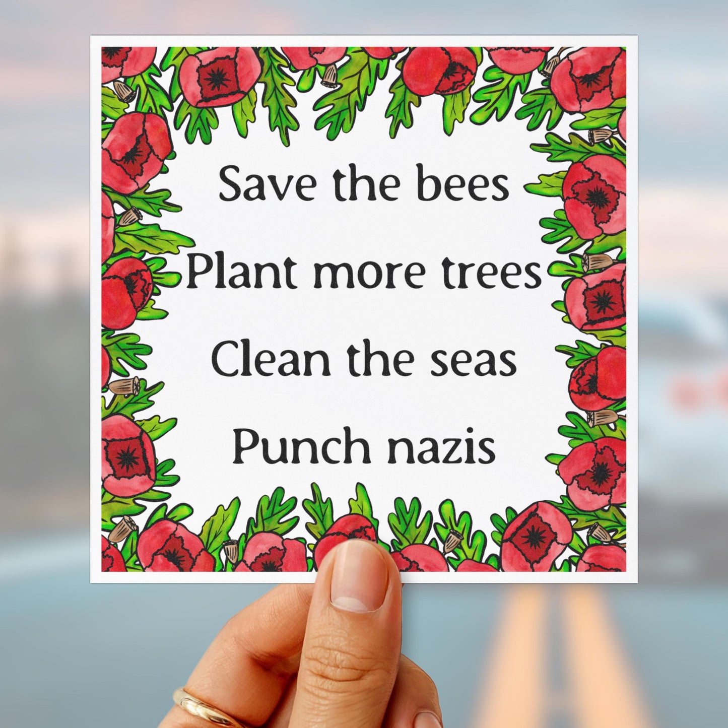 Anti Nazi car magnet fuck Trump bumper sticker