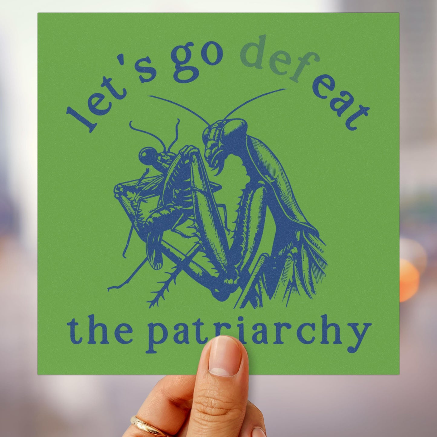 Destroy the patriarchy car magnet funny feminist gift idea