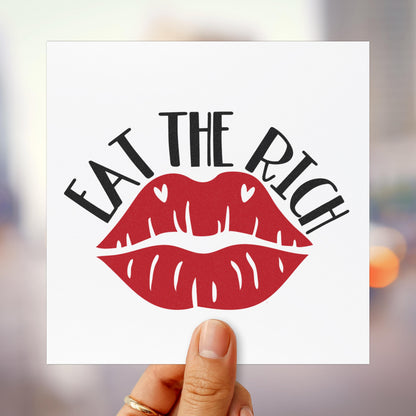 Eat the rich car magnet anti capitalist FDT bumper sticker